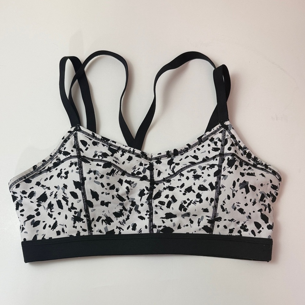 Athleta Women's Black‎ and White Sports Bra Size Medium